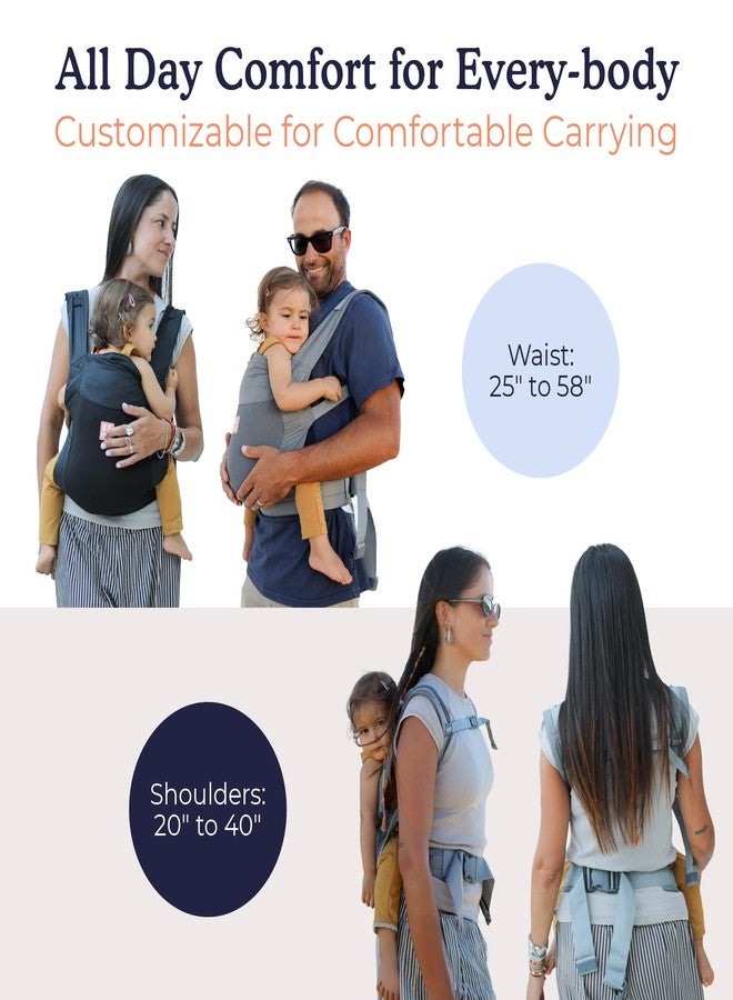 بيكو حاملة الأطفال والرضع Beco Fly Ultralite - حاملة أطفال صغيرة الحجم، قابلة للطي وخفيفة الوزن مع حقيبة حمل، يمكن حملها من الأمام أو الخلف في وضعية "M" الصحية (من 15 إلى 45 رطلاً) - أسود - Image 3